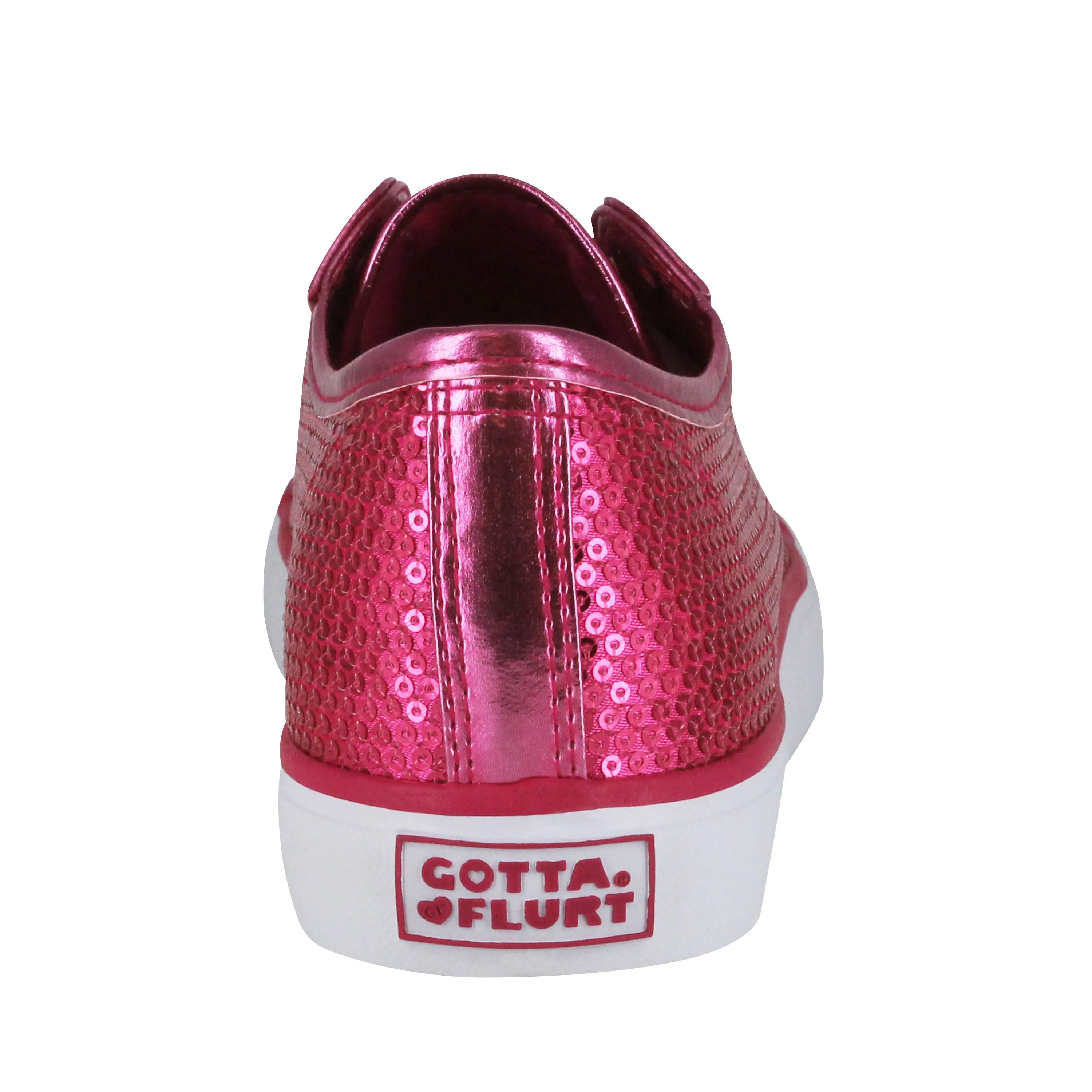 Gotta Flurt Women's Disco II Hot Pink Sequin Low Top Dance Sneaker
