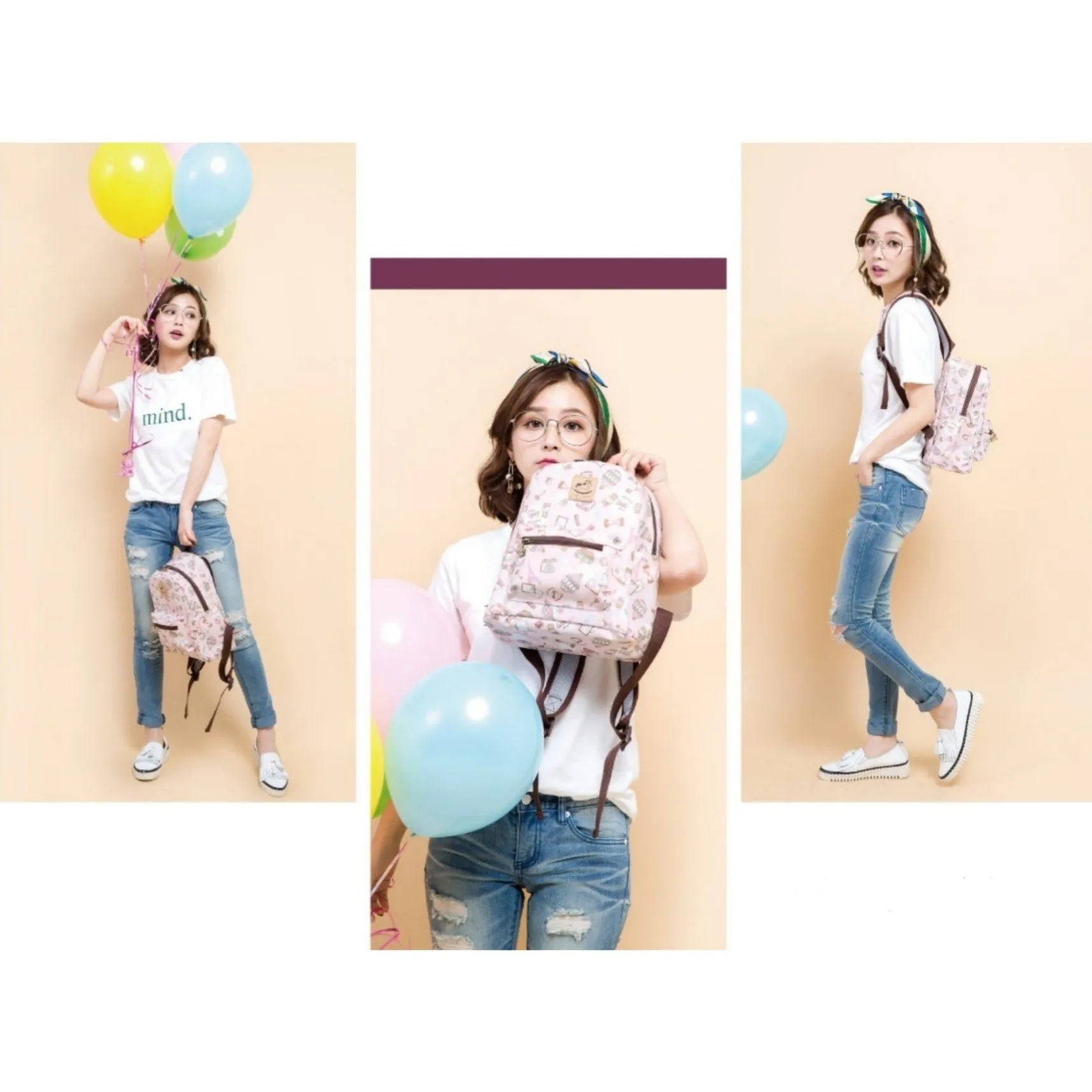 Green Cactus Small Backpack