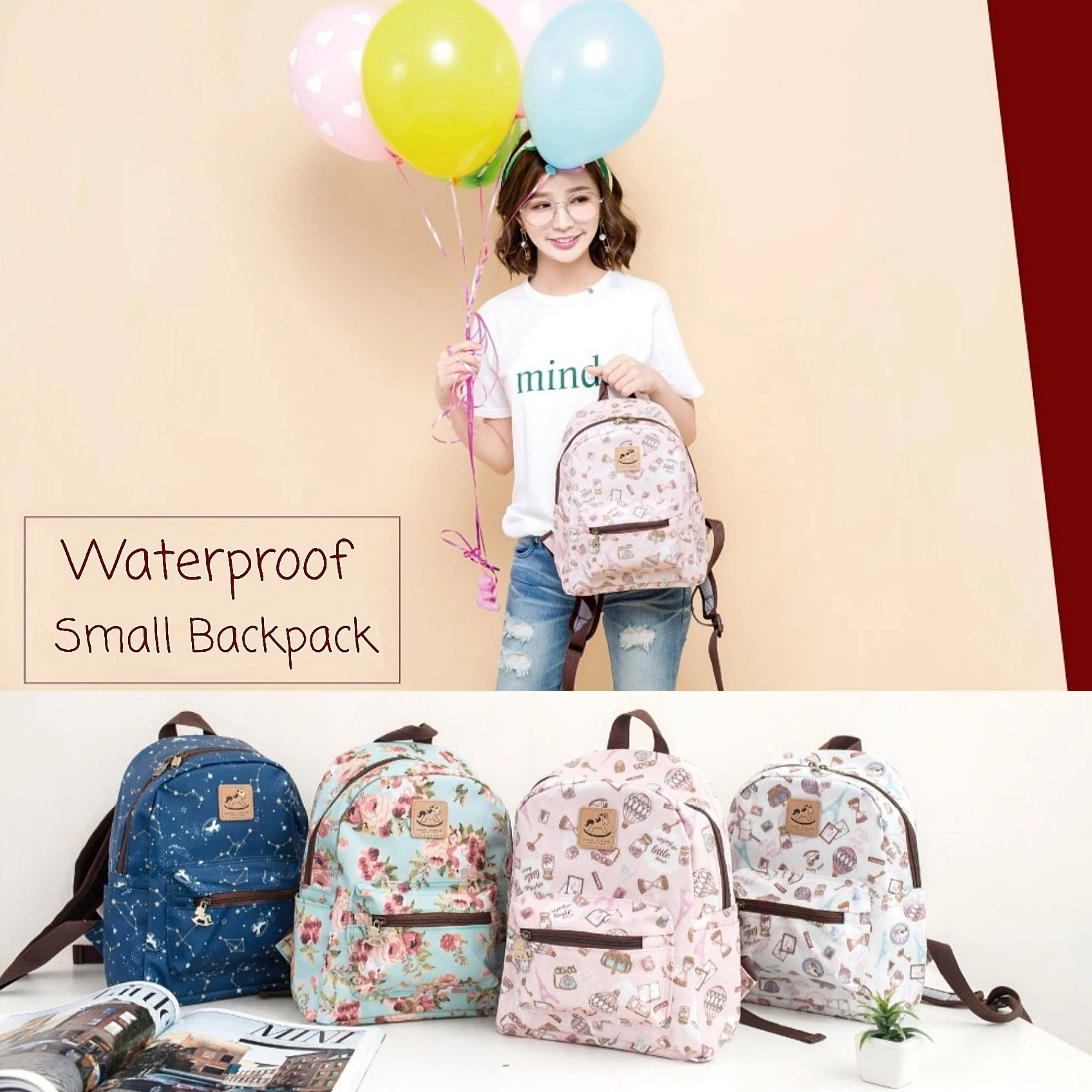 Green Cactus Small Backpack