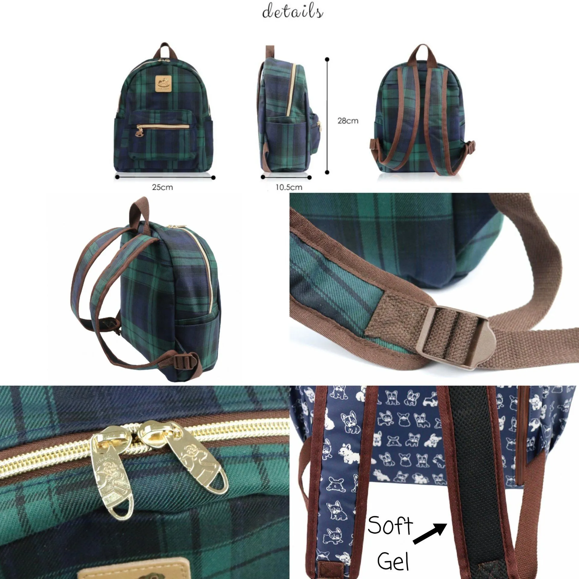 Green Cactus Small Backpack