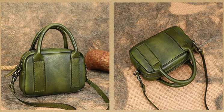 Green Leather Crossbody Bag Cute Shoulder Bags For Women