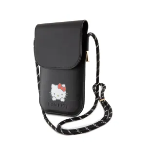 Hello Kitty - Universal cell phone shoulder bag Daydreaming Cord (HKOWBSKCDKK) - Black
