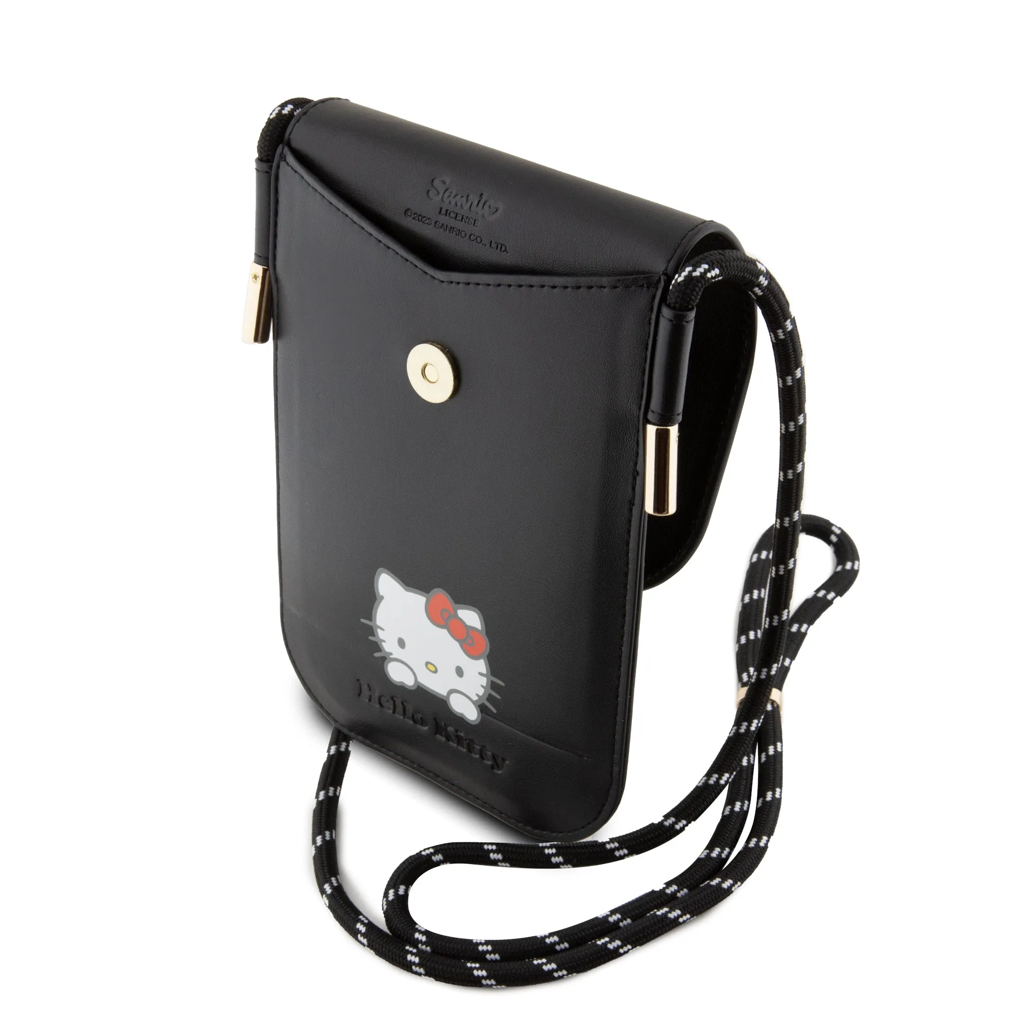 Hello Kitty - Universal cell phone shoulder bag Daydreaming Cord (HKOWBSKCDKK) - Black