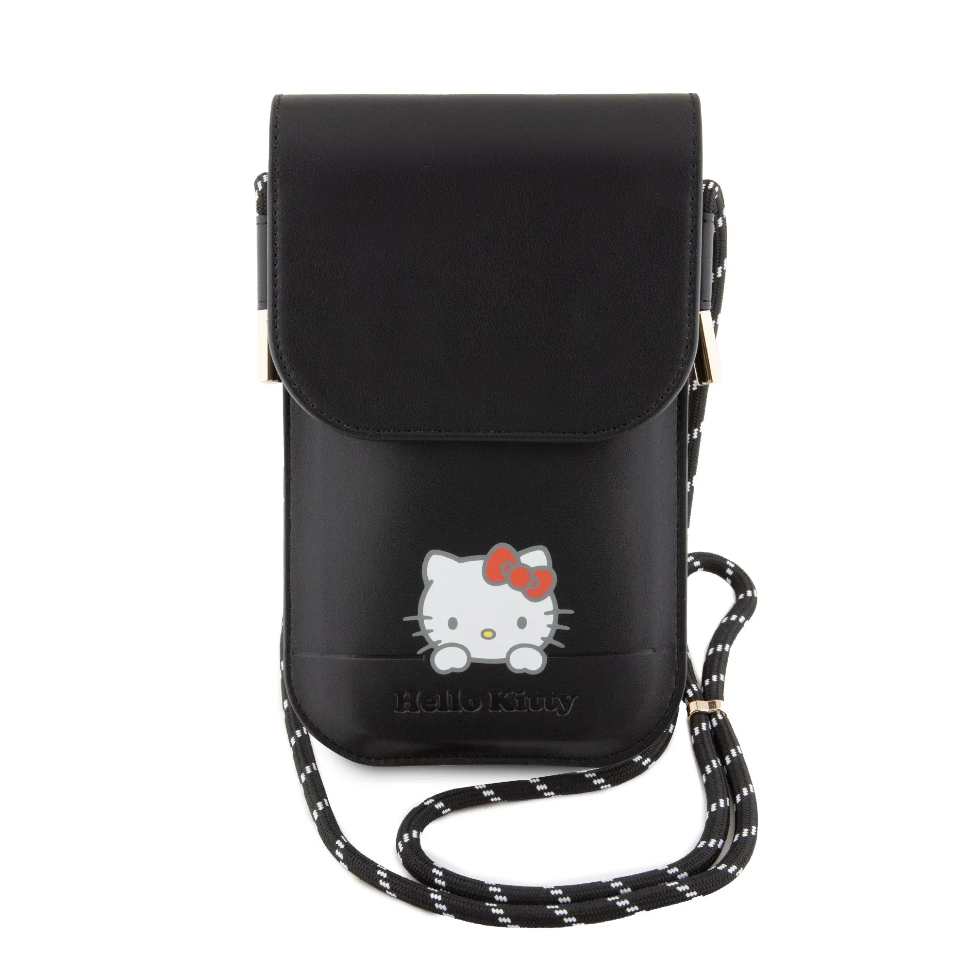Hello Kitty - Universal cell phone shoulder bag Daydreaming Cord (HKOWBSKCDKK) - Black