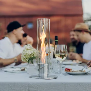 Höfats SPIN 900 Tabletop Fireplace Silver