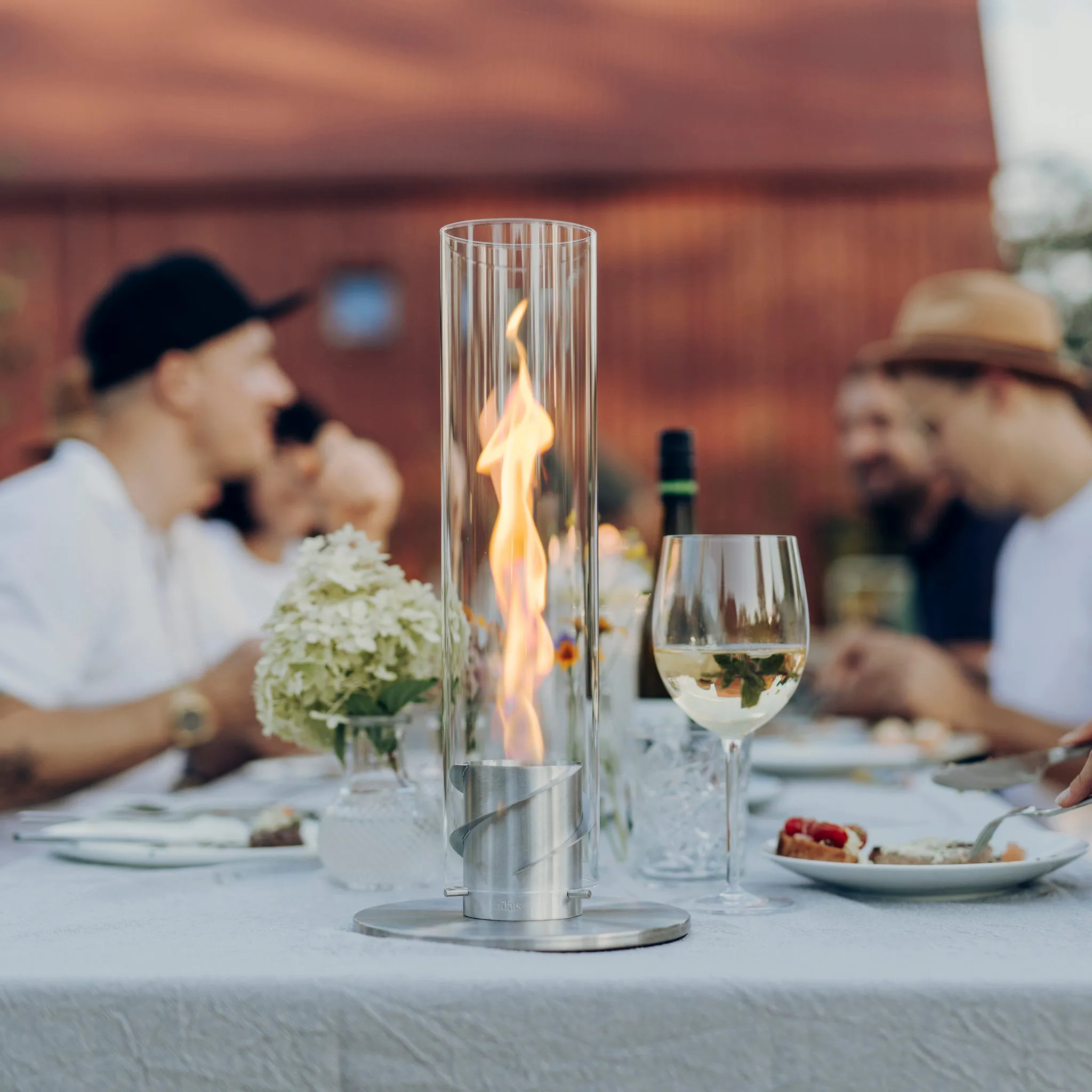 Höfats SPIN 900 Tabletop Fireplace Silver