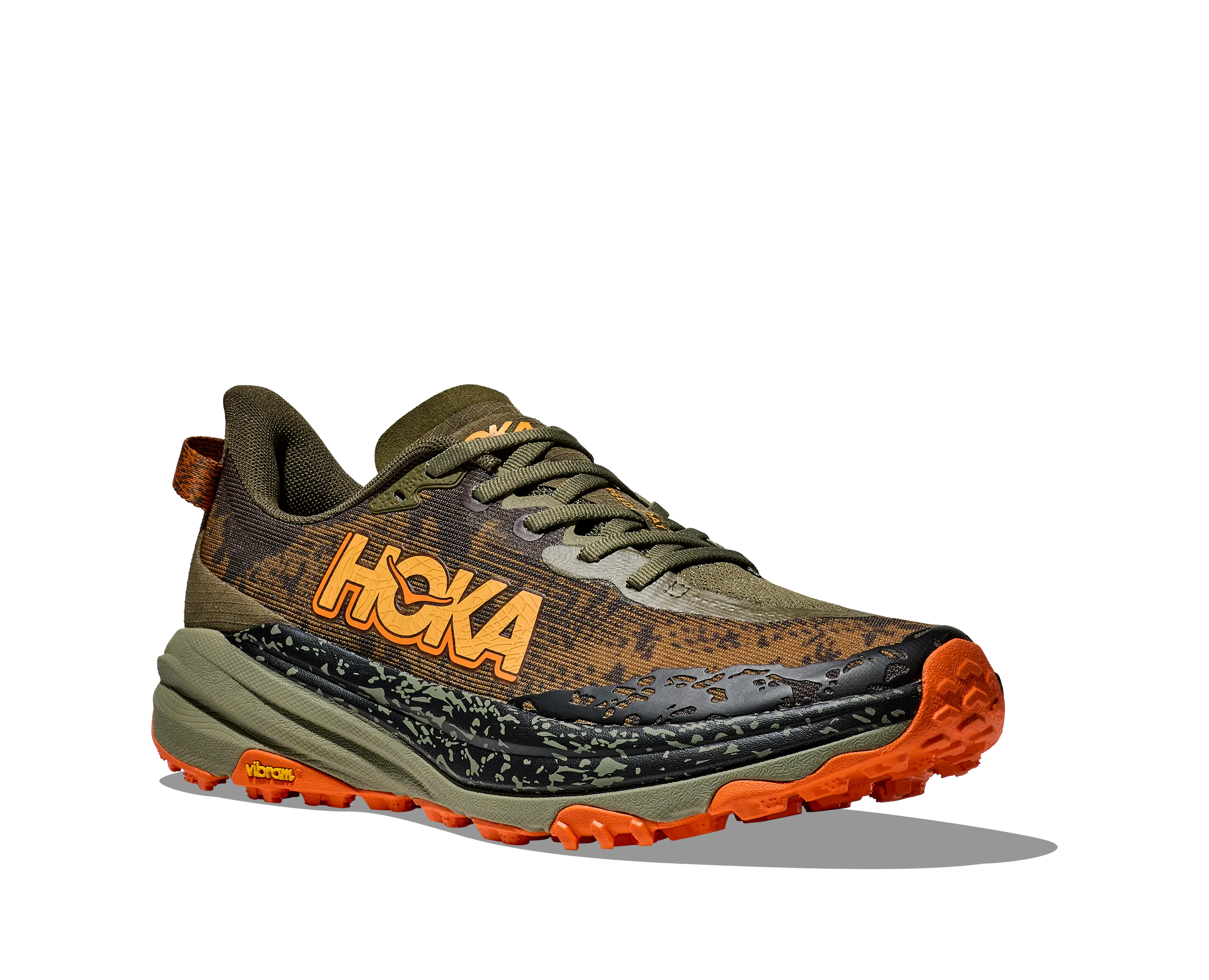 Hoka Men&#x27;s Speedgoat 6 Wide Antique Olive / Squash | Buy Hoka Men&#x27;s Speedgoat 6 Wide Antique Olive / Squash here | Outnorth