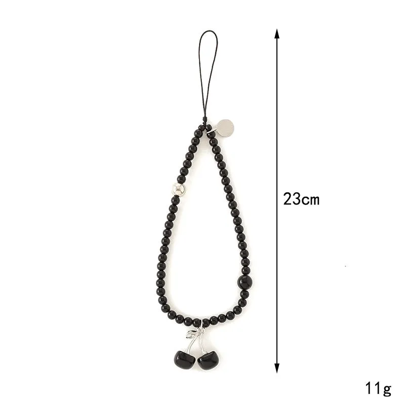 IG Style Simple Style Cherry Beaded Beaded Bag Pendant Mobile Phone Chain