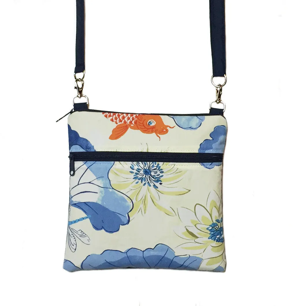 Koi | Navy Nylon | Mini Square Crossbody Bag