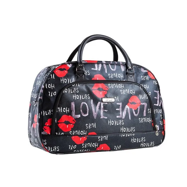 Large Capacity Leather Women Travel Bags Hand Luggage Duffle Bag Travelling Bags and Luggage for Women Weekend Overnight Handbag