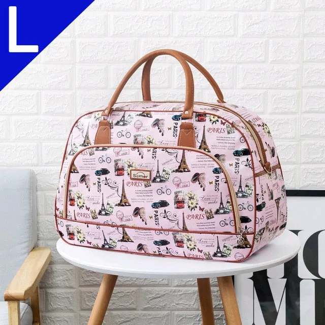 Large Capacity Leather Women Travel Bags Hand Luggage Duffle Bag Travelling Bags and Luggage for Women Weekend Overnight Handbag