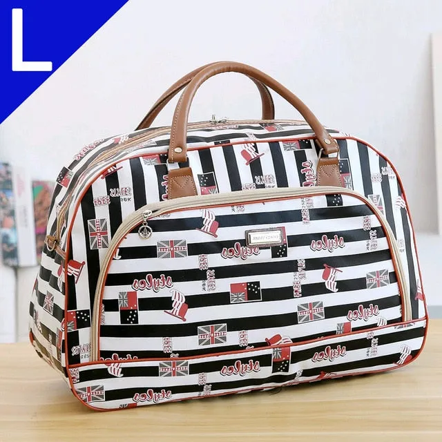 Large Capacity Leather Women Travel Bags Hand Luggage Duffle Bag Travelling Bags and Luggage for Women Weekend Overnight Handbag