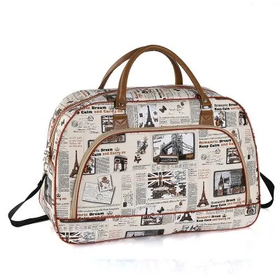 Large Capacity Leather Women Travel Bags Hand Luggage Duffle Bag Travelling Bags and Luggage for Women Weekend Overnight Handbag