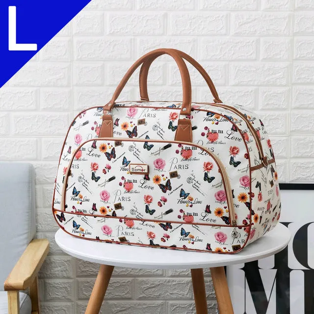 Large Capacity Leather Women Travel Bags Hand Luggage Duffle Bag Travelling Bags and Luggage for Women Weekend Overnight Handbag