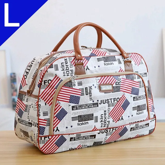 Large Capacity Leather Women Travel Bags Hand Luggage Duffle Bag Travelling Bags and Luggage for Women Weekend Overnight Handbag