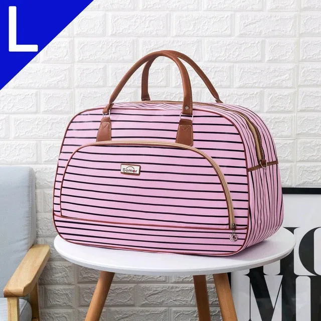 Large Capacity Leather Women Travel Bags Hand Luggage Duffle Bag Travelling Bags and Luggage for Women Weekend Overnight Handbag