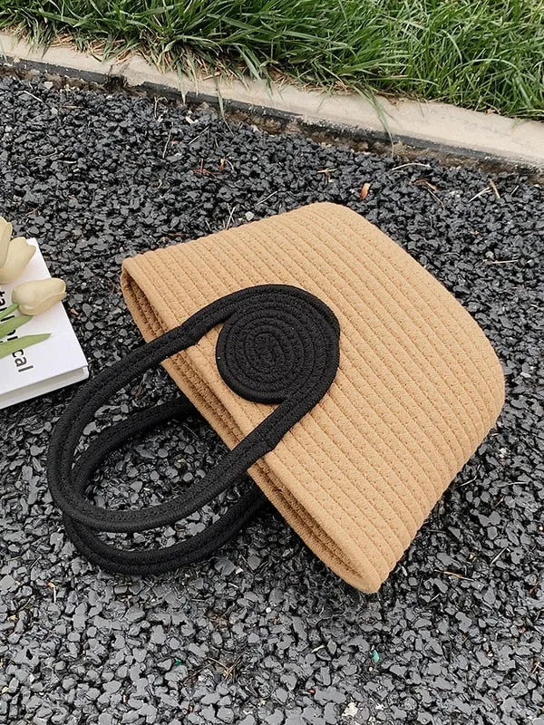 Large Capacity Woven Tote Bags Shopping