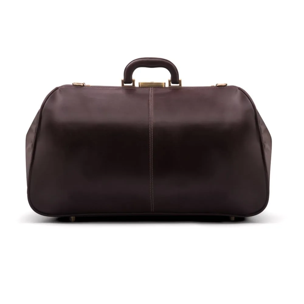 Large Leather Gladstone Holdall - Brown