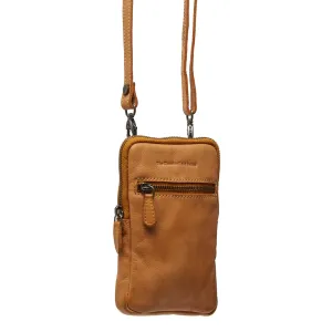 Leather Phone Pouch Ocher Yellow Salta