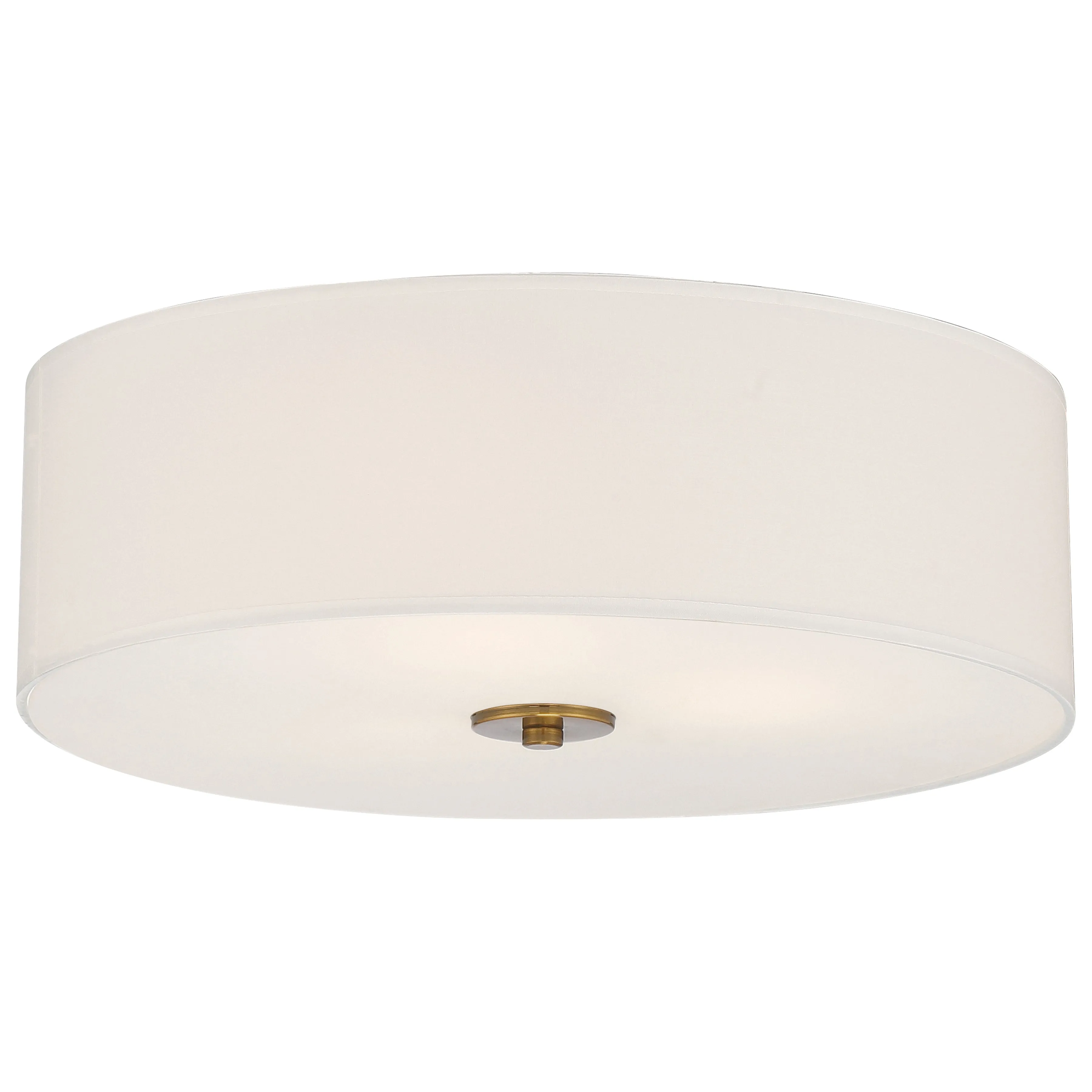 LED Flush Mount Ceiling Light, 2400 Lumens, 26W, 3000K, 120V, Antique Brushed Brass Finish, Mid Town Collection