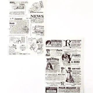 Letter lovers Retro black and white transfer stickers PET transparent stickers NP-H7TAY-0342