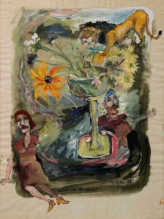 Lion In Bouquet