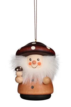 Little Gnome Christmas Tree Decoration - Natural Mushroom Man (Pre-Order item)