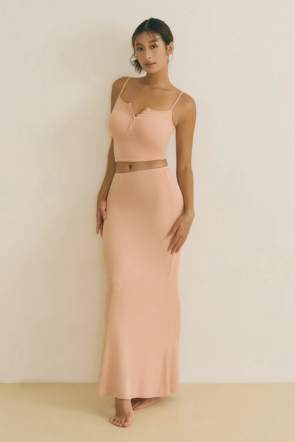 一見鍾情羅紋垂墜裙<br>ELEGANT RIB KNIT SKIRT