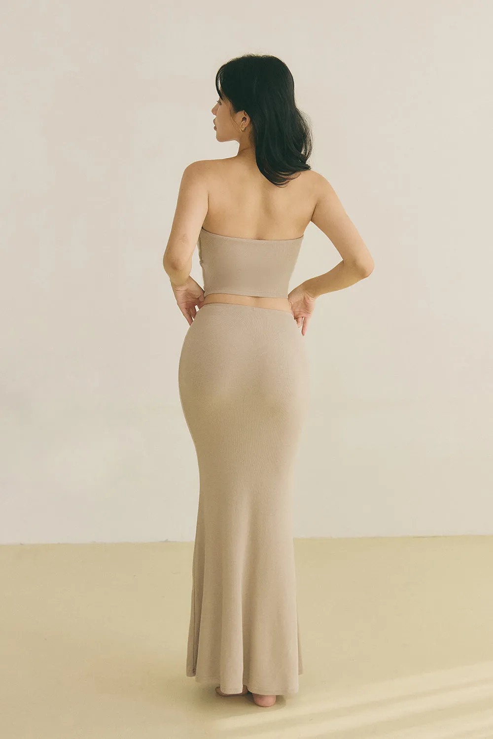 一見鍾情羅紋垂墜裙<br>ELEGANT RIB KNIT SKIRT