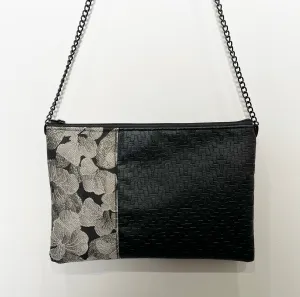 Lucky Charm Shoulder Bag - Gold black brocade