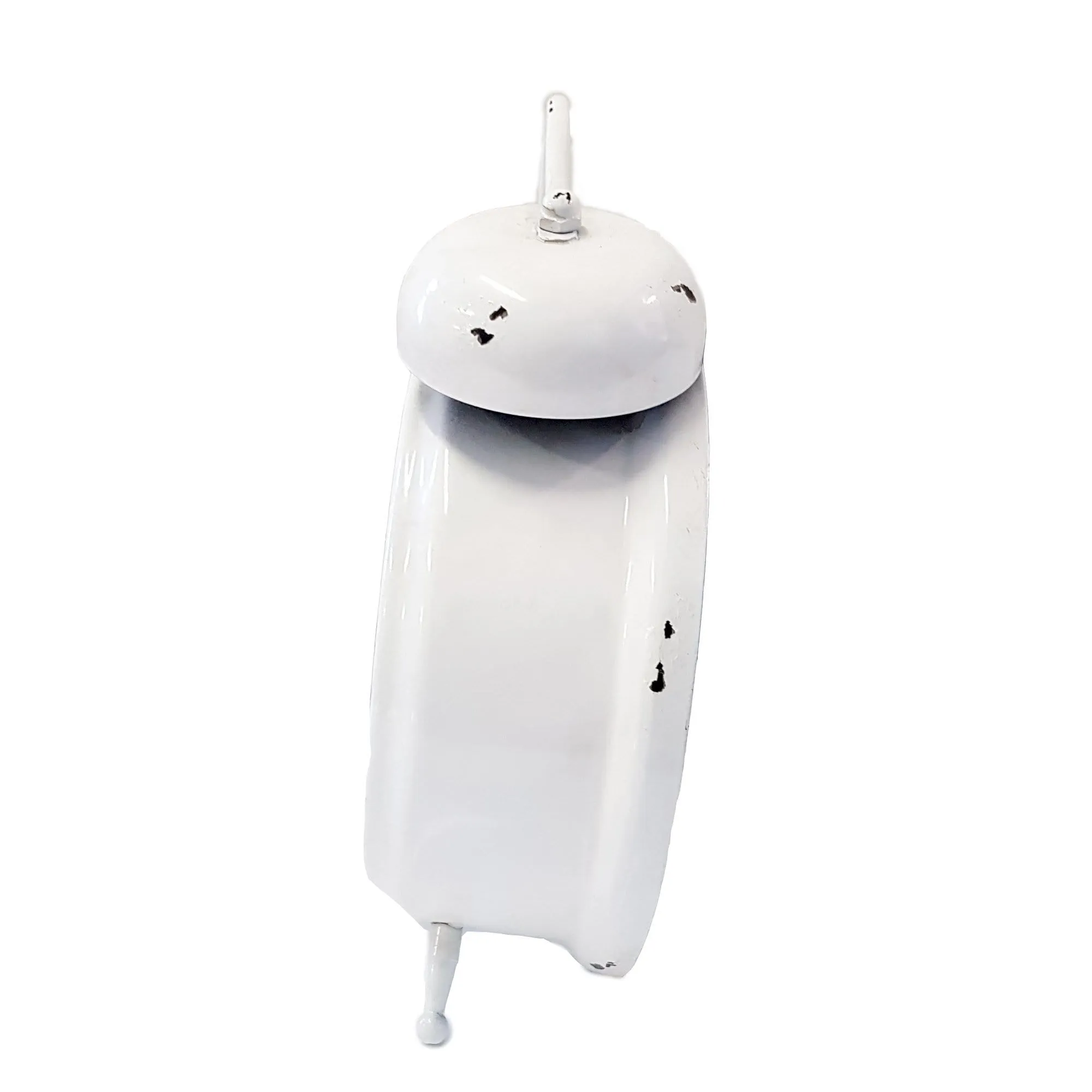 Madame Blance alarm moving cogs bedside clock - white