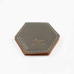 Magnetic money clip, Souris grey goatskin