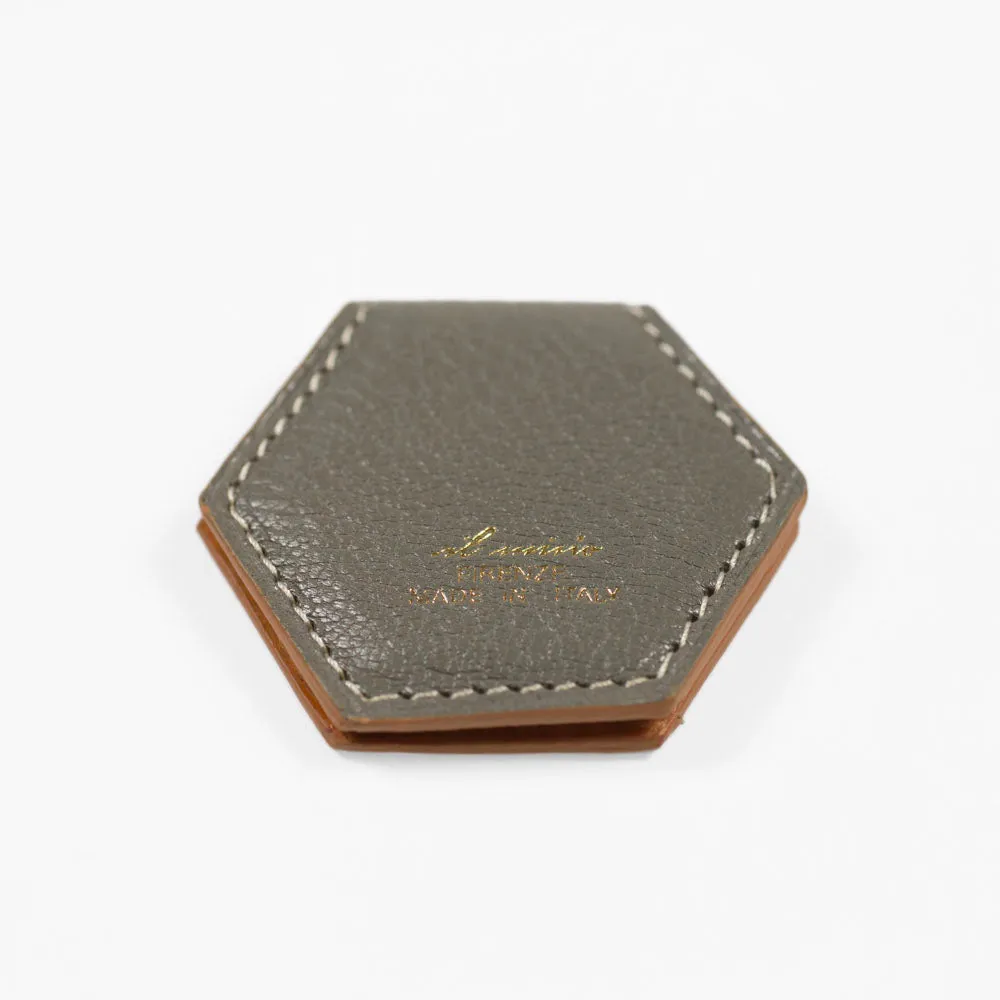 Magnetic money clip, Souris grey goatskin