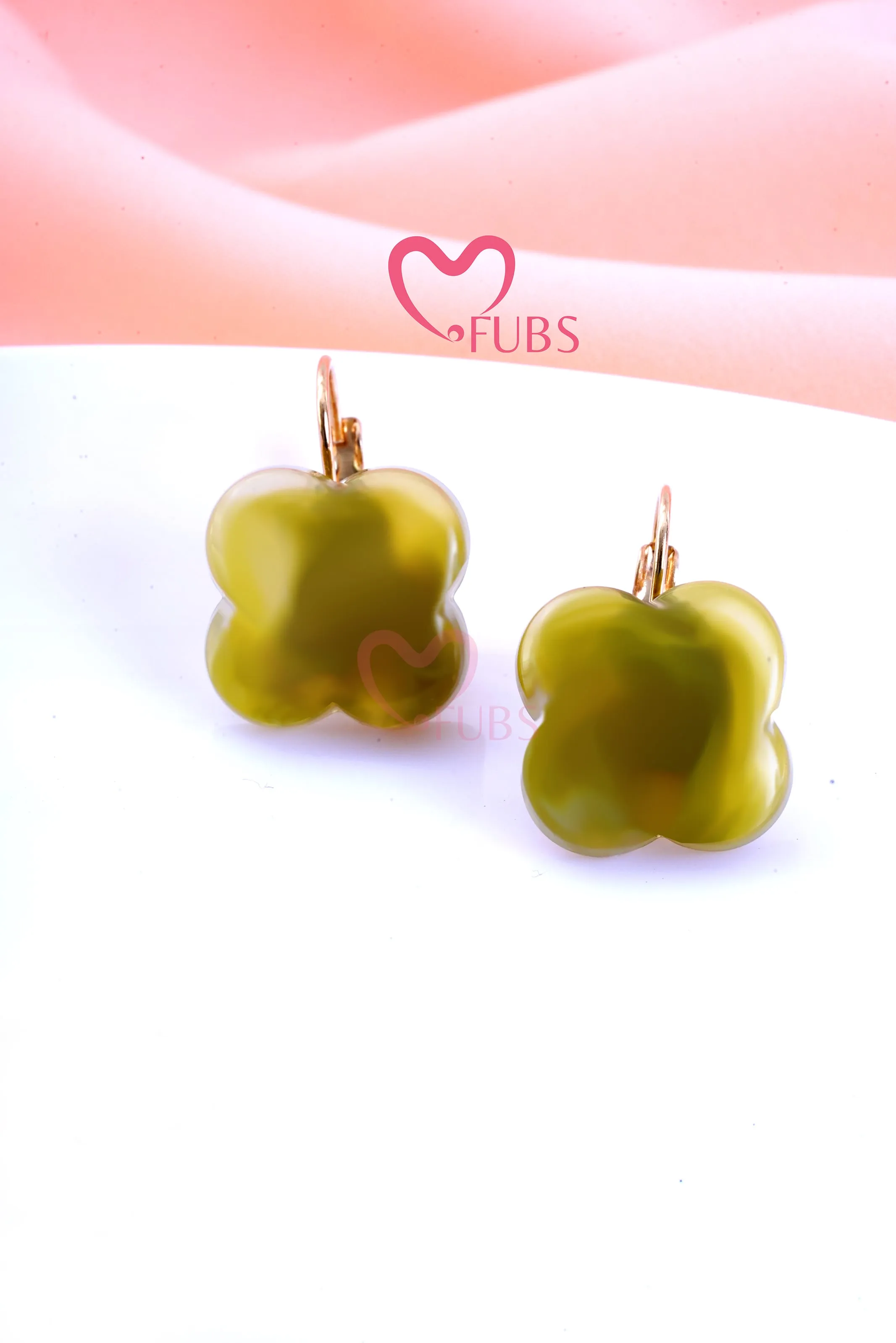 Marble and Gold Shining Hoop Earrings