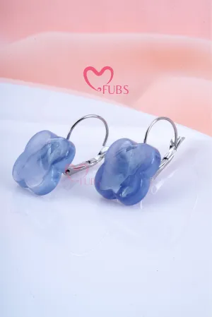 Marble and Gold Shining Hoop Earrings