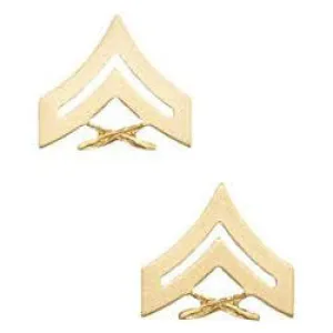 Marine Corporal Rank No Shine (Pair)