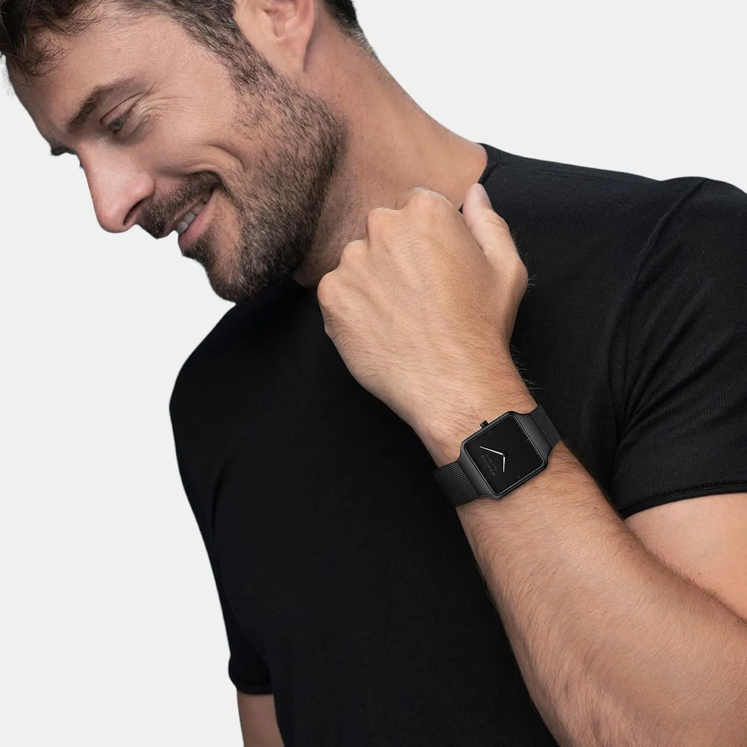 Men's Black Analog Stainless Steel Watch 15836-123