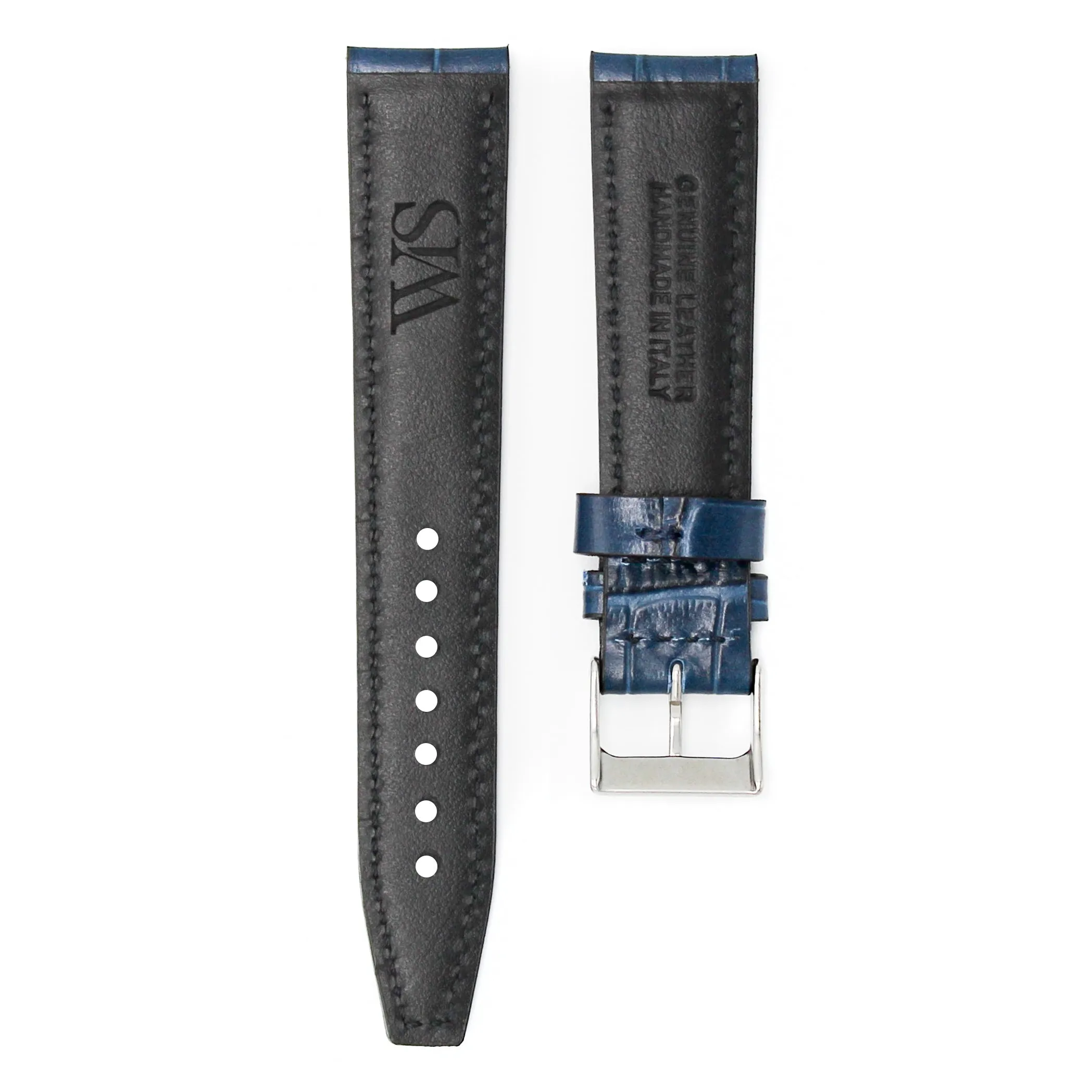 Midnight Blue - Alligator Leather Watch Strap For Longines Elegant Collection