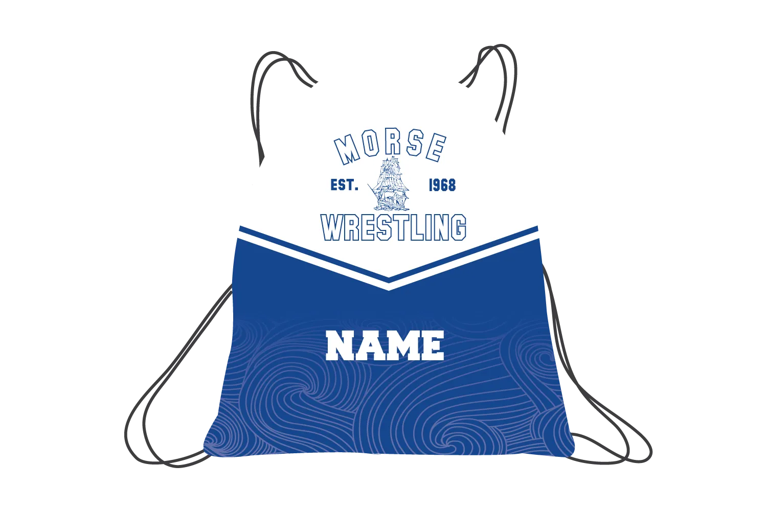 Morse Wrestling Sublimated Drawstring Bag