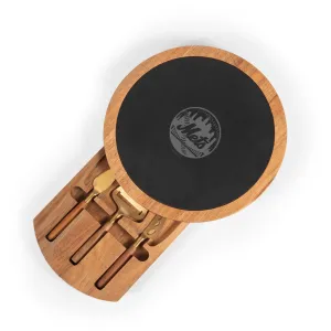 New York Mets - Insignia Acacia and Slate Serving Board with Cheese Tools