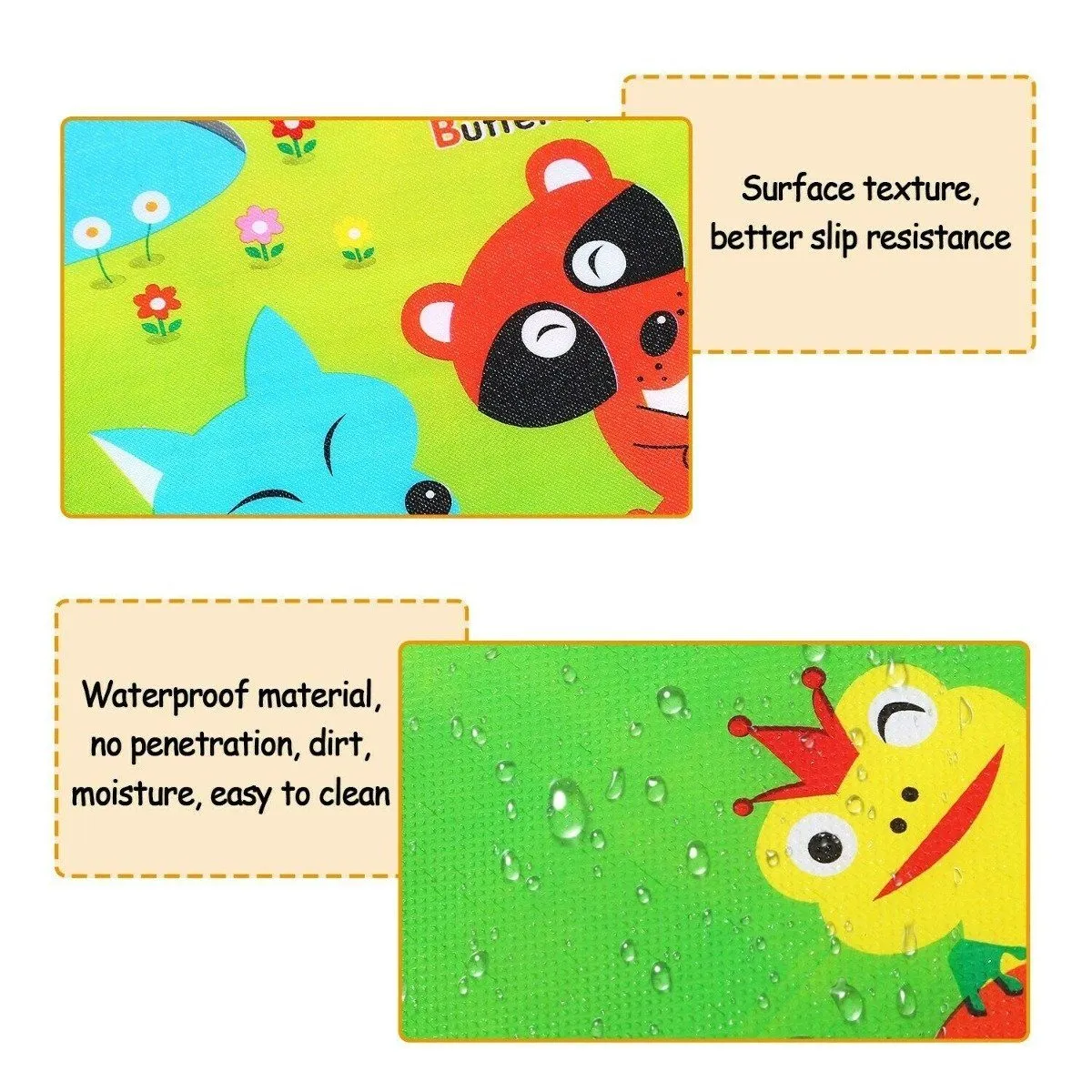 Non-Slip 2 Sides Foldable Soft Foam Kids Play Mat