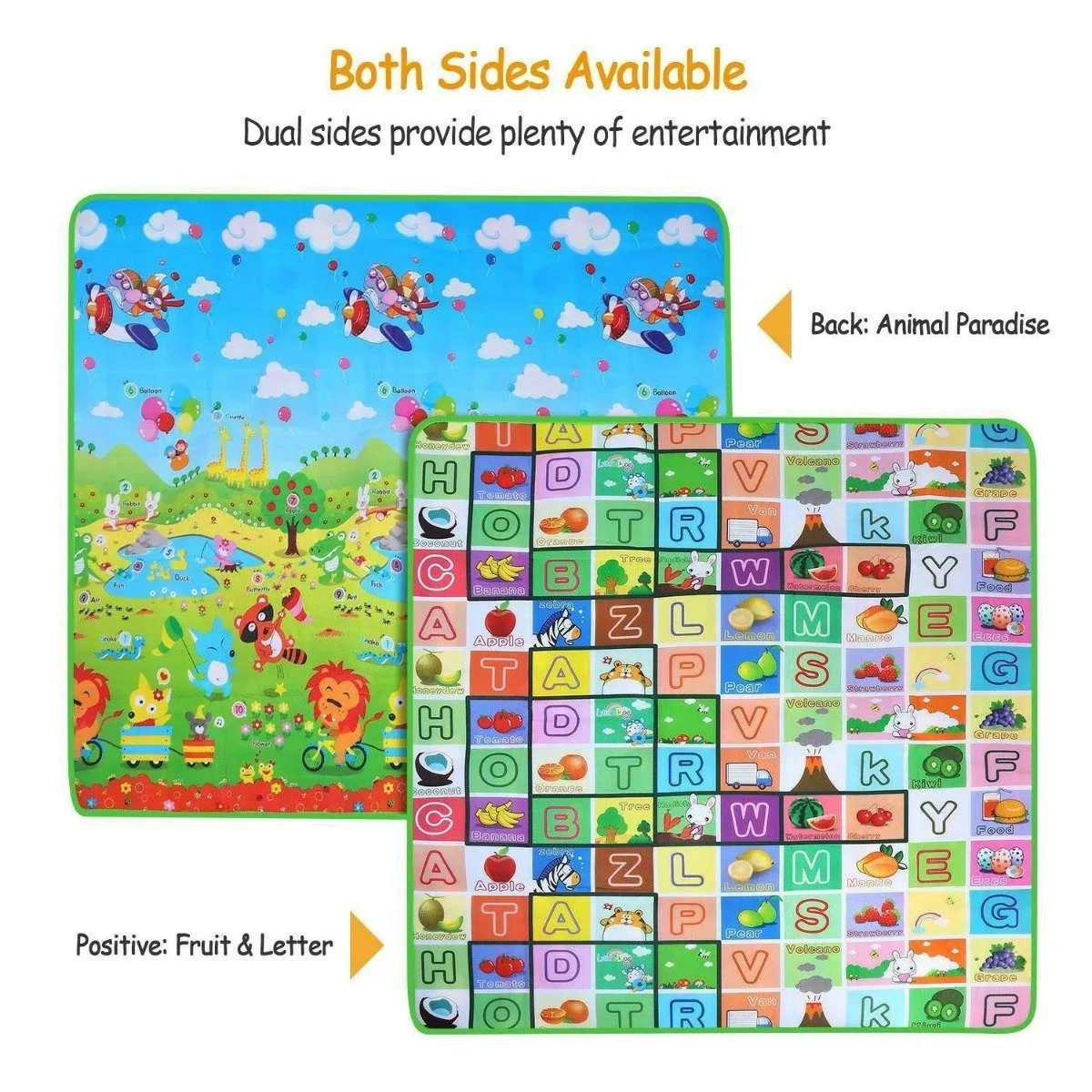 Non-Slip 2 Sides Foldable Soft Foam Kids Play Mat