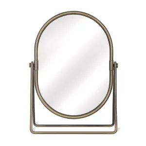 Novello Vanity Mirror | Antique Brass