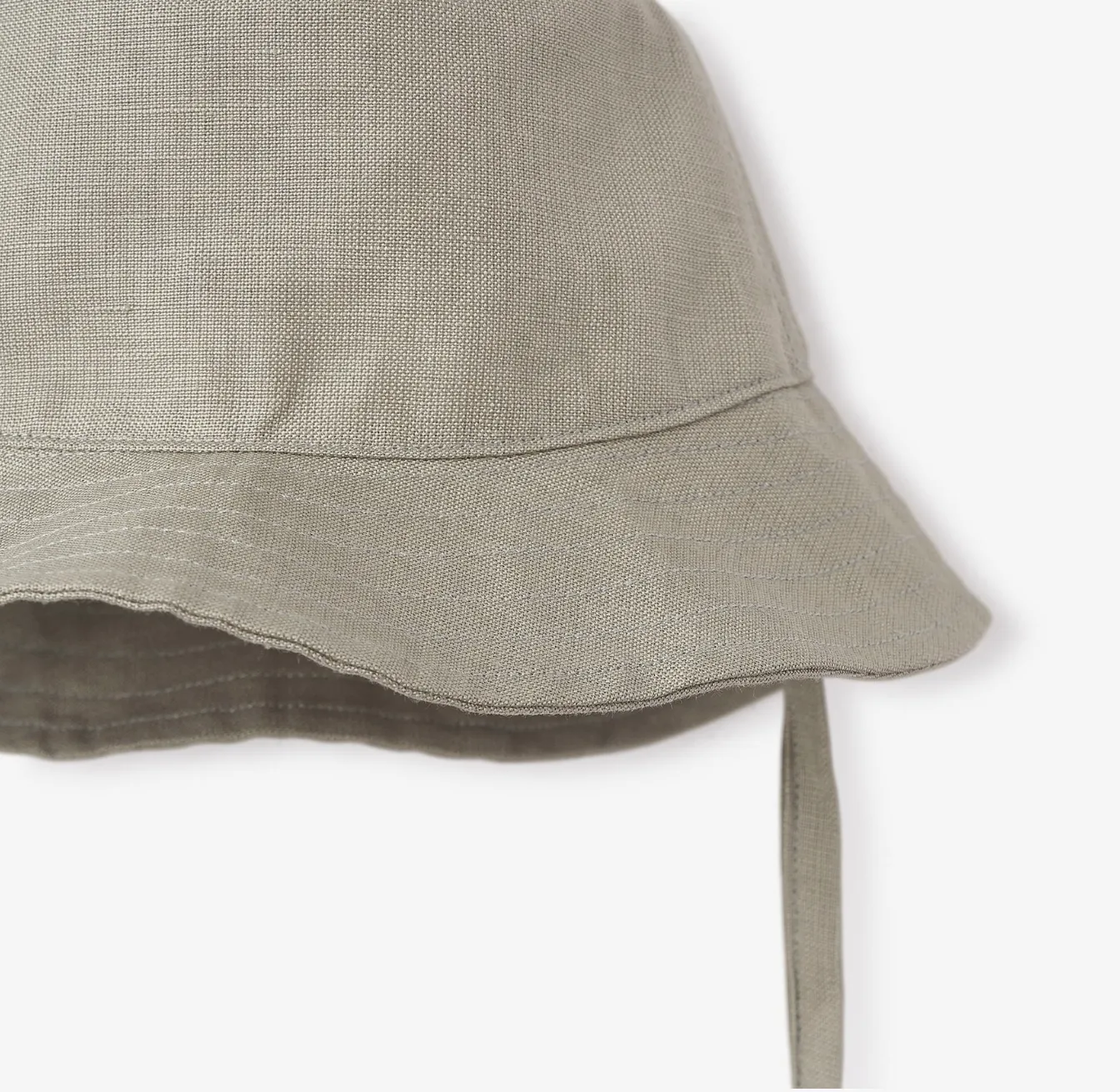 Olive Green Linen Bucket Hat