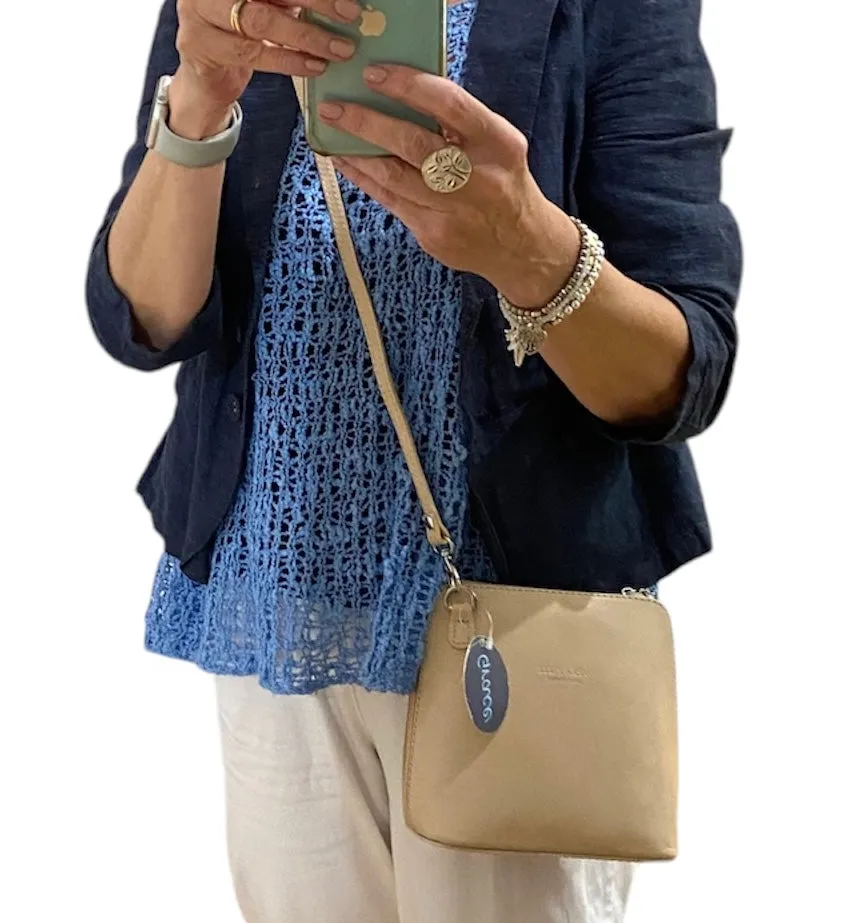 OLIVIA  Small Italian leather cross body bag