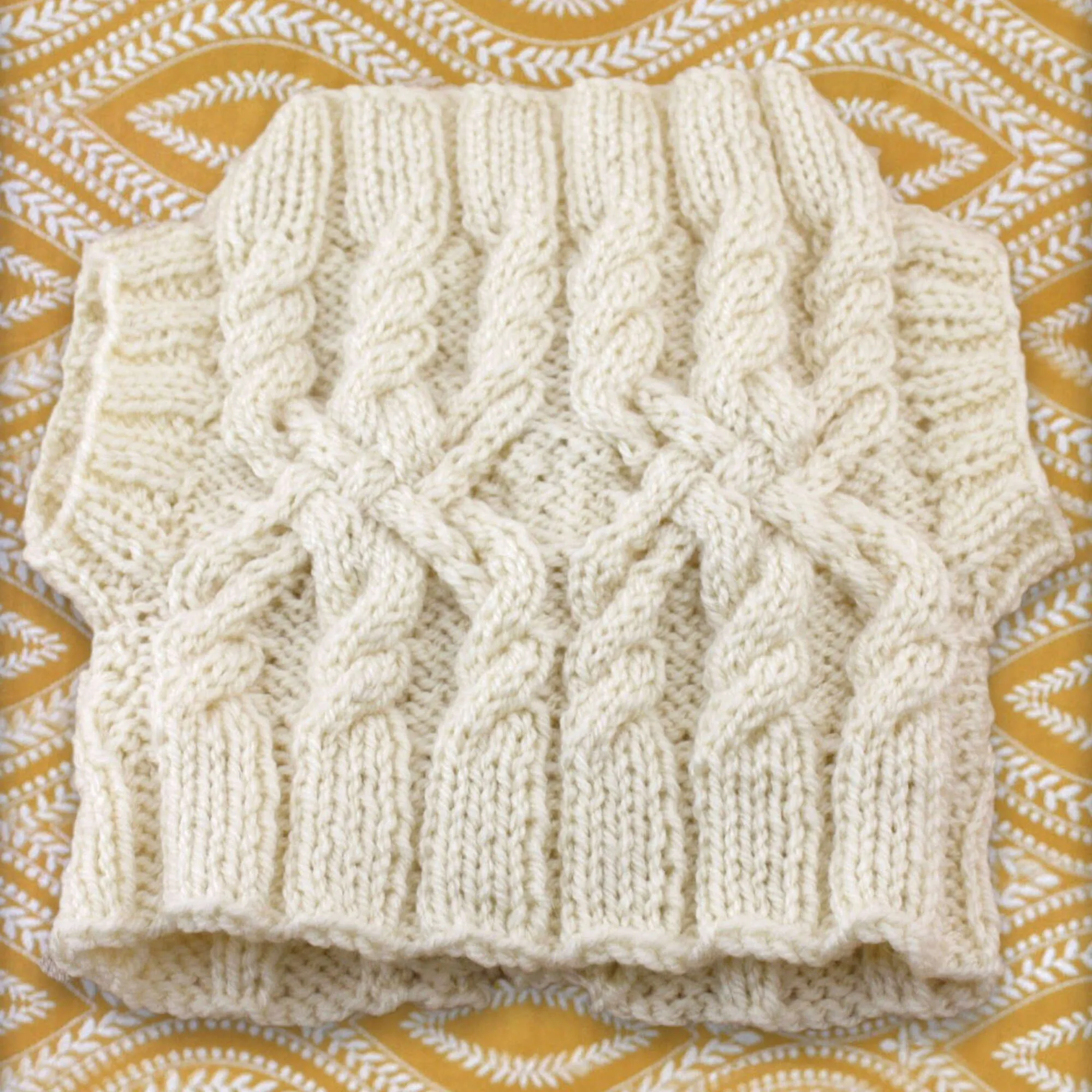 Patons Knit Aran Sweater Tea Cozy