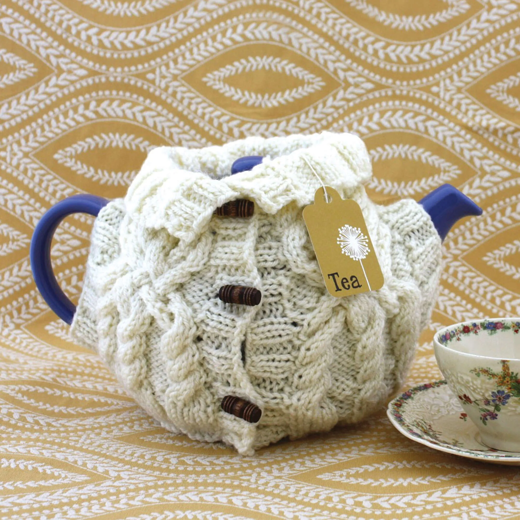Patons Knit Aran Sweater Tea Cozy