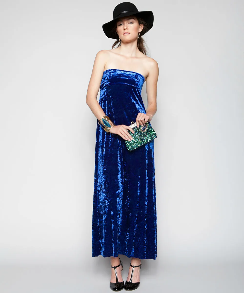 PEACOCK STARDUST BAG IN IRIDESCENT BLUE