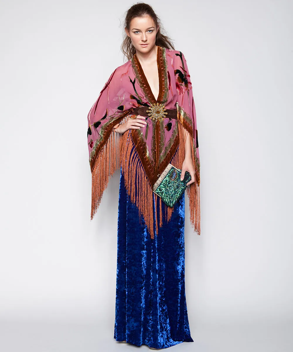 PEACOCK STARDUST BAG IN IRIDESCENT BLUE