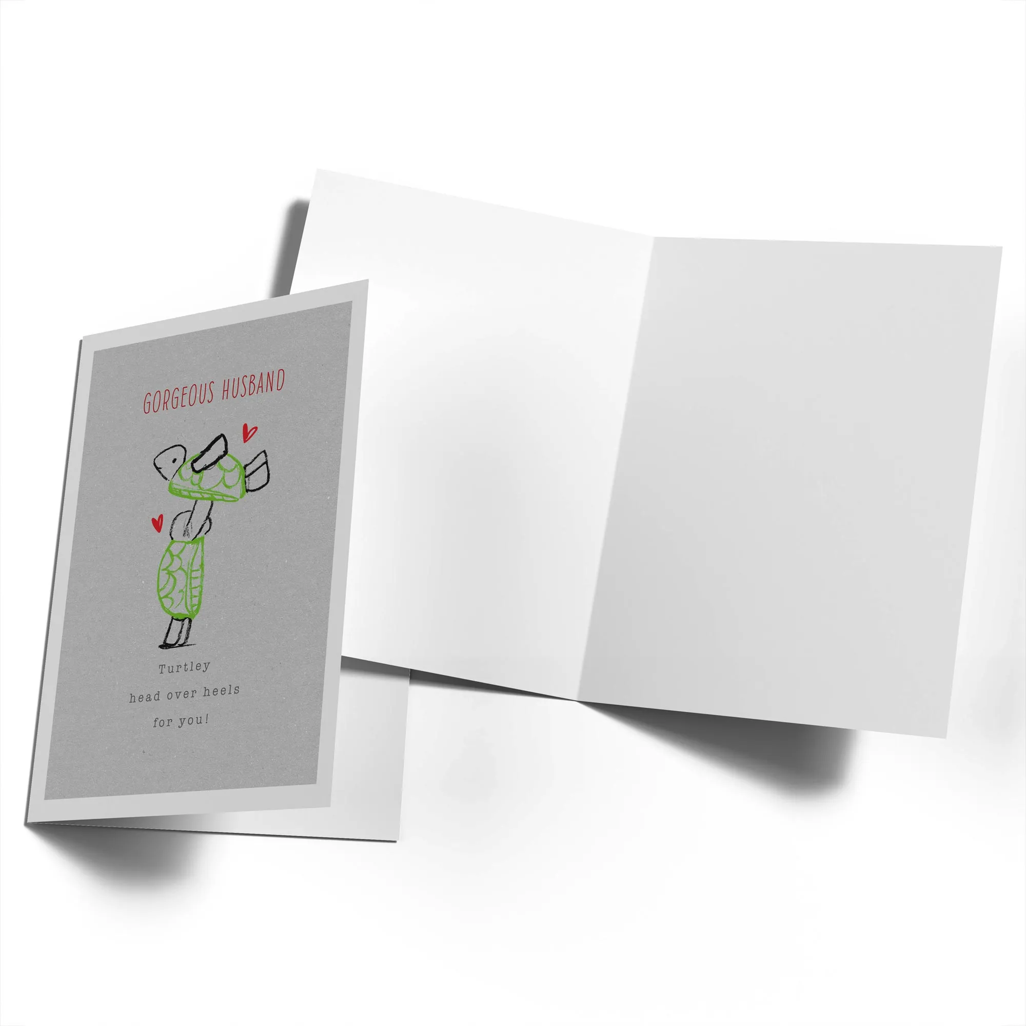 Personalised Cute Turtles Gorgeous Husband Card